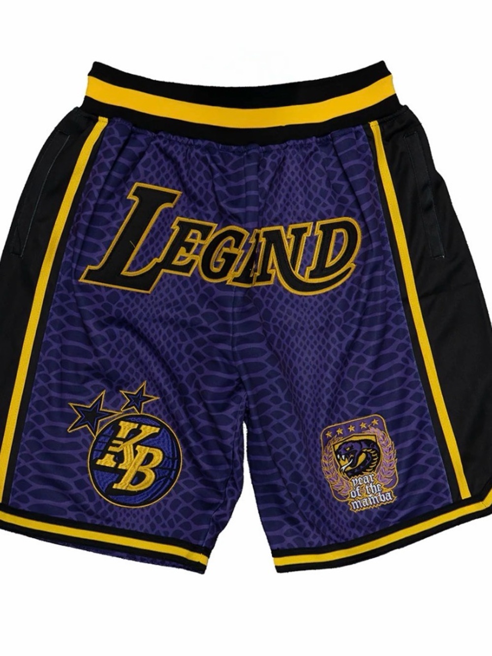 🏀🐍🏀 Kobe Bryant LA Lakers Mamba Skin Color-Way Basketball Shorts